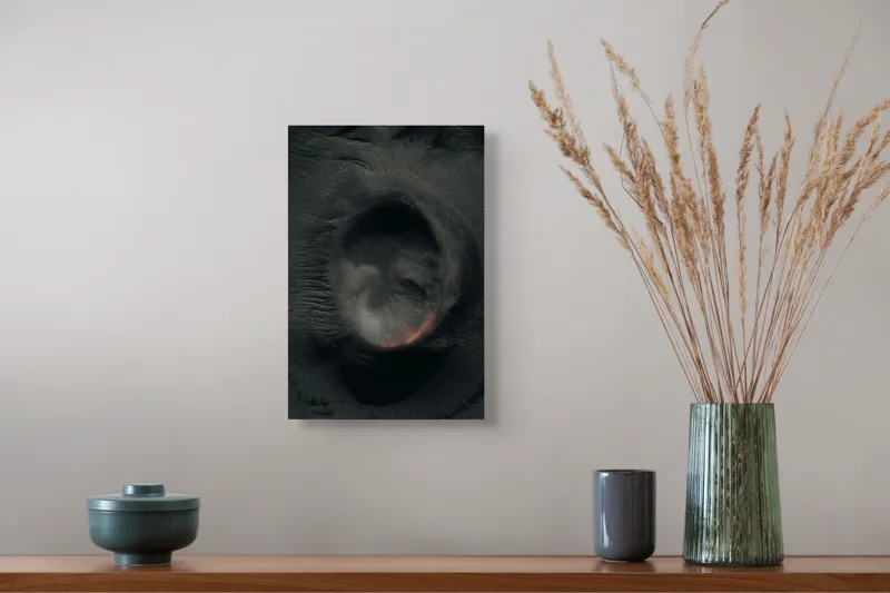 Tablou Canvas Crater Misterios Sub Lumina Lunii Vulcan Mistic Natură, 26 x 39 cm – poza 4