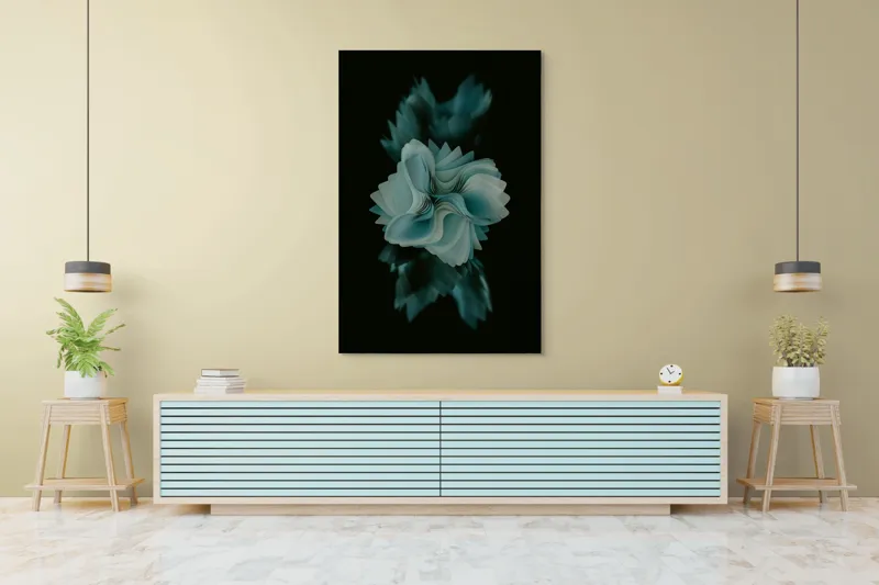 Tablou Canvas Flori efemere în întuneric verde, 100 x 150 cm – poza 4