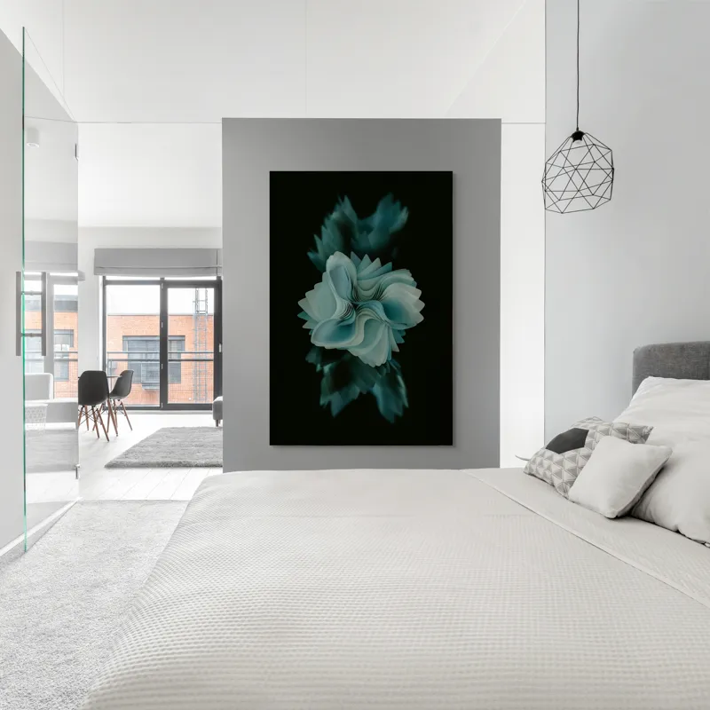 Tablou Canvas Flori efemere în întuneric verde, 100 x 150 cm – poza 5
