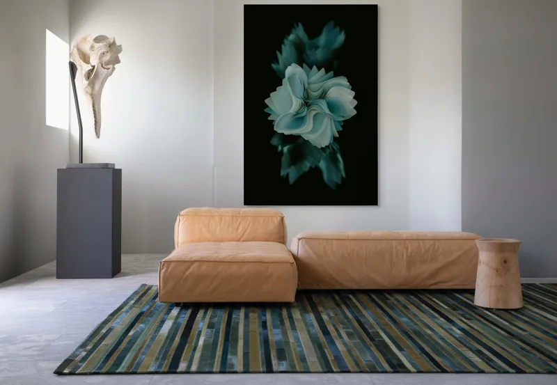 Tablou Canvas Flori efemere în întuneric verde, 100 x 150 cm – poza 7