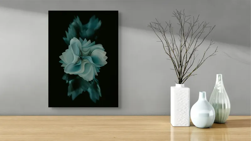 Tablou Canvas Flori efemere în întuneric verde, 39 x 54 cm – poza 4