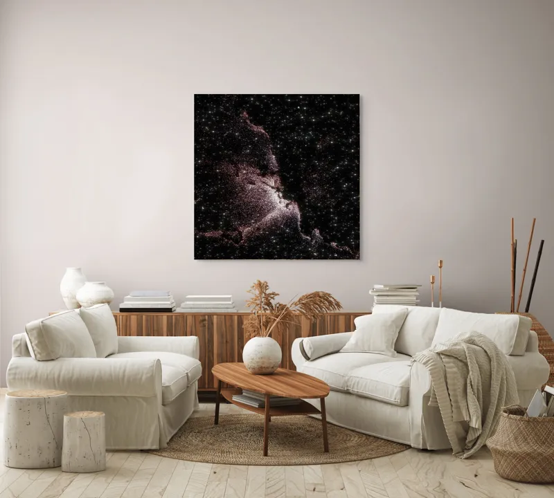 Tablou Canvas pe tema Creației Stelar Radiante, 100 x 100 cm – poza 3