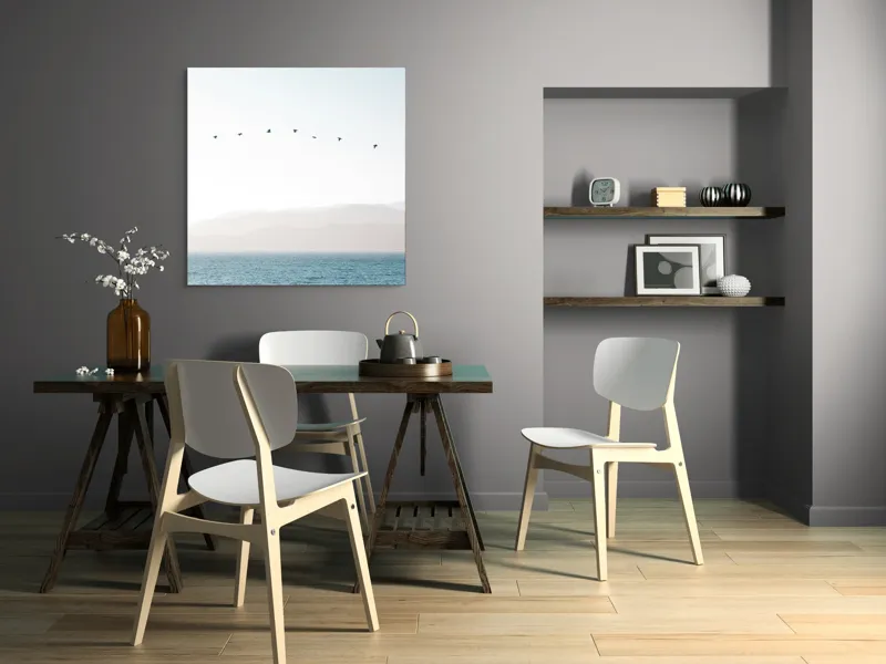 Tablou Canvas Zborul Tăcut al Păsărilor Spre Orizont, 100 x 100 cm – poza 6
