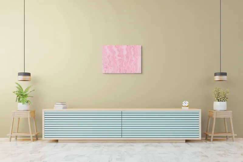 Tablou Canvas cu Fluide Împletiri de Raze Roz, 70 x 50 cm – poza 7