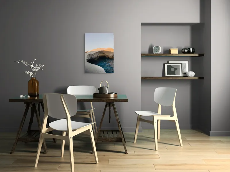 Tablou Canvas, Peisaj Marin cu Apus și Lună, , Multicolor, 50 x 70 cm – poza 5