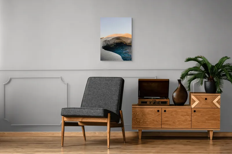Tablou Canvas, Peisaj Marin cu Apus și Lună, , Multicolor, 50 x 70 cm – poza 8