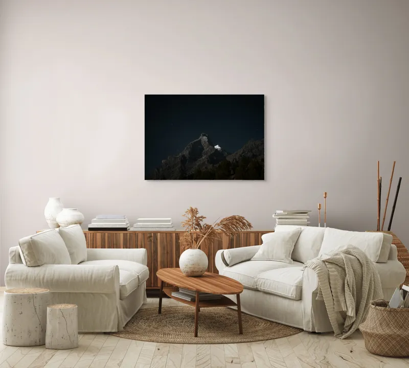 Tablou Canvas cu Munte și Cer Înstelat, 100 x 70 cm – poza 3