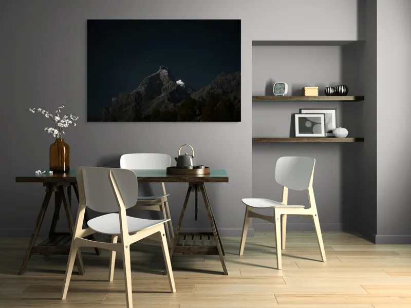Tablou Canvas cu Munte și Cer Înstelat, 150 x 100 cm – poza 5