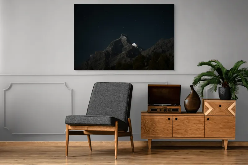 Tablou Canvas cu Munte și Cer Înstelat, 150 x 100 cm – poza 8