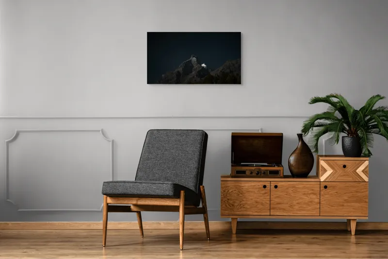 Tablou Canvas cu Munte și Cer Înstelat, 90 x 50 cm – poza 6