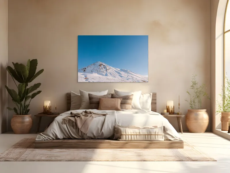 Tablou Canvas pe Vârf Înzăpezit - Serenitate Naturală, 150 x 100 cm – poza 4