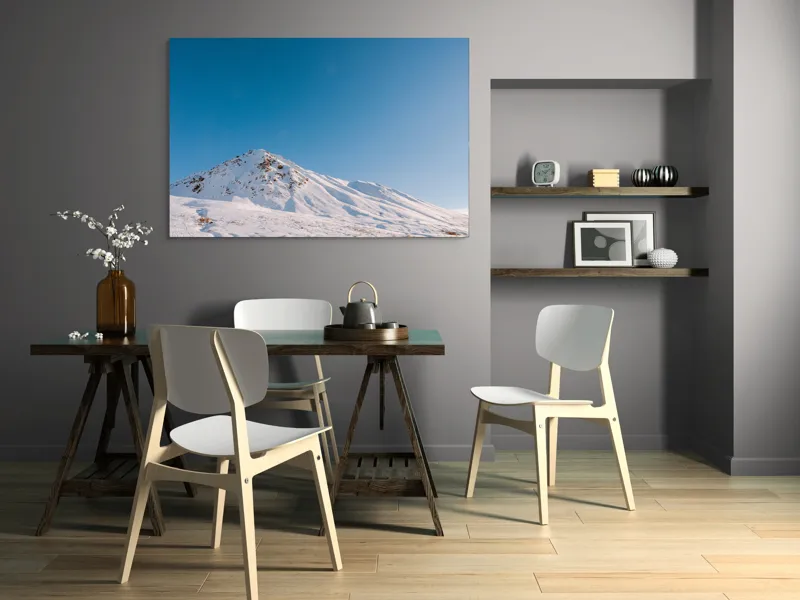 Tablou Canvas pe Vârf Înzăpezit - Serenitate Naturală, 150 x 100 cm – poza 5