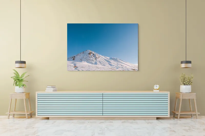 Tablou Canvas pe Vârf Înzăpezit - Serenitate Naturală, 150 x 100 cm – poza 6