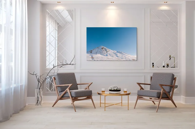 Tablou Canvas pe Vârf Înzăpezit - Serenitate Naturală, 150 x 100 cm – poza 7