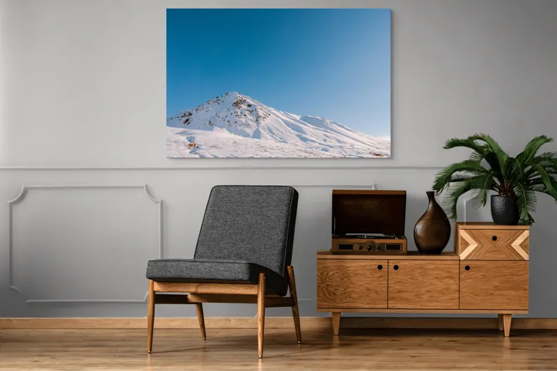 Tablou Canvas pe Vârf Înzăpezit - Serenitate Naturală, 150 x 100 cm – poza 8