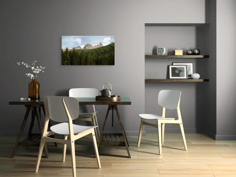 Tablou Canvas cu Peisaj Montan, Pădure de Pini, 90 x 50 cm – poza 3