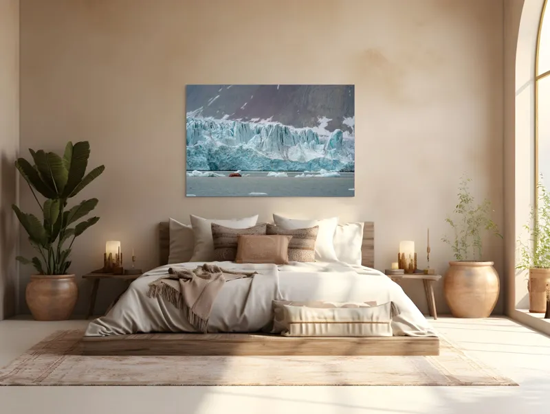 Tablou Canvas, "Strălucirea cristalelor arctice sub cerul sumbru", 150 x 100 cm – poza 4