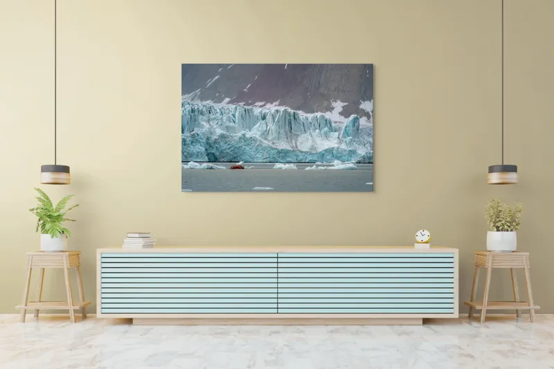 Tablou Canvas, "Strălucirea cristalelor arctice sub cerul sumbru", 150 x 100 cm – poza 6