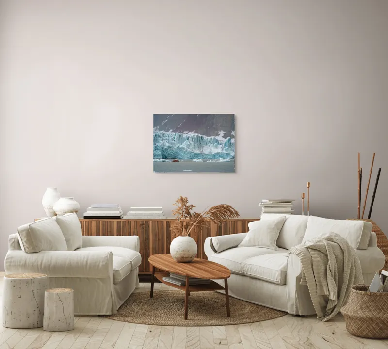 Tablou Canvas, "Strălucirea cristalelor arctice sub cerul sumbru", 70 x 50 cm – poza 6