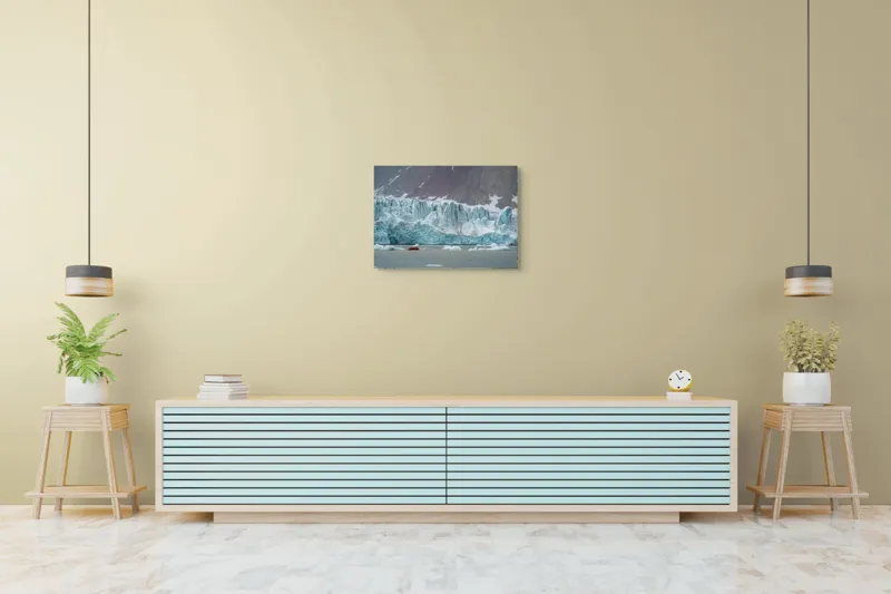 Tablou Canvas, "Strălucirea cristalelor arctice sub cerul sumbru", 70 x 50 cm – poza 7