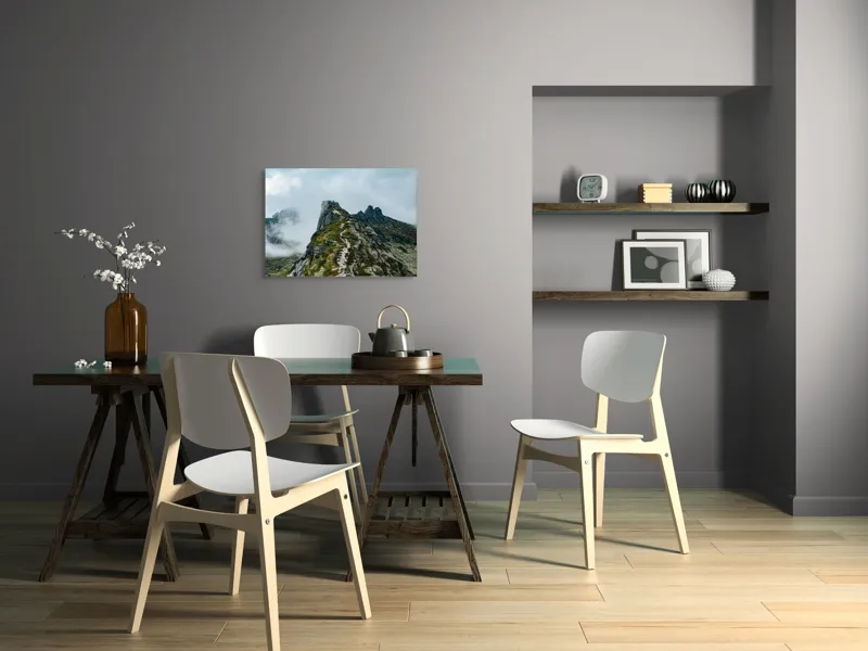 Tablou Canvas: Culmile Tăcute Îmbrățișate de Nori, 70 x 50 cm – poza 5