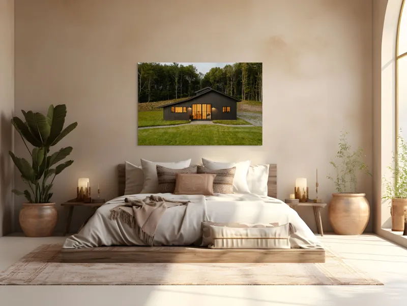 Tablou Canvas Lumina caldă a casei izolate decorativ, 150 x 100 cm – poza 4