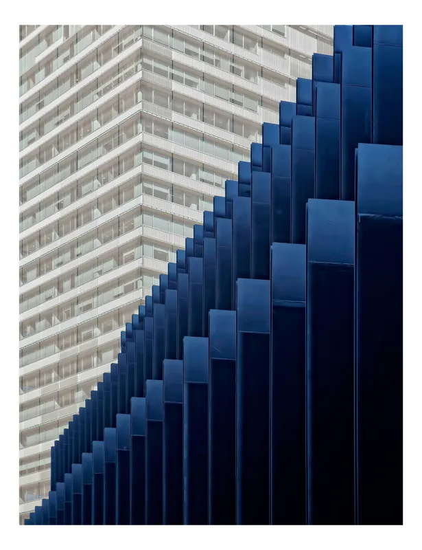 Tablou Canvas, "Armonia formelor geometrice urbane", 100 x 100 cm