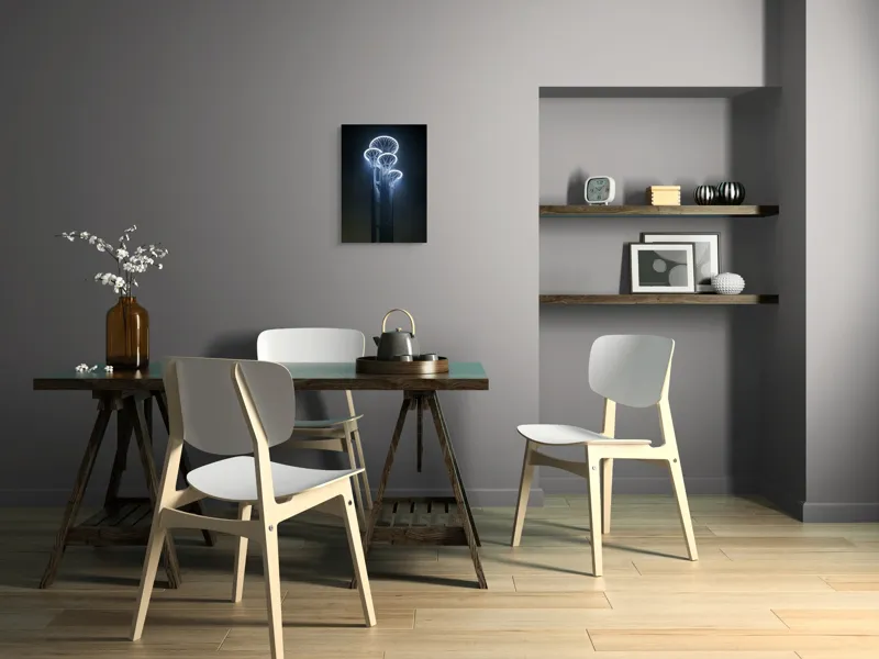 Tablou Canvas Turnuri Viselor Iluminate Nocturn Albastru, 39 x 54 cm – poza 7