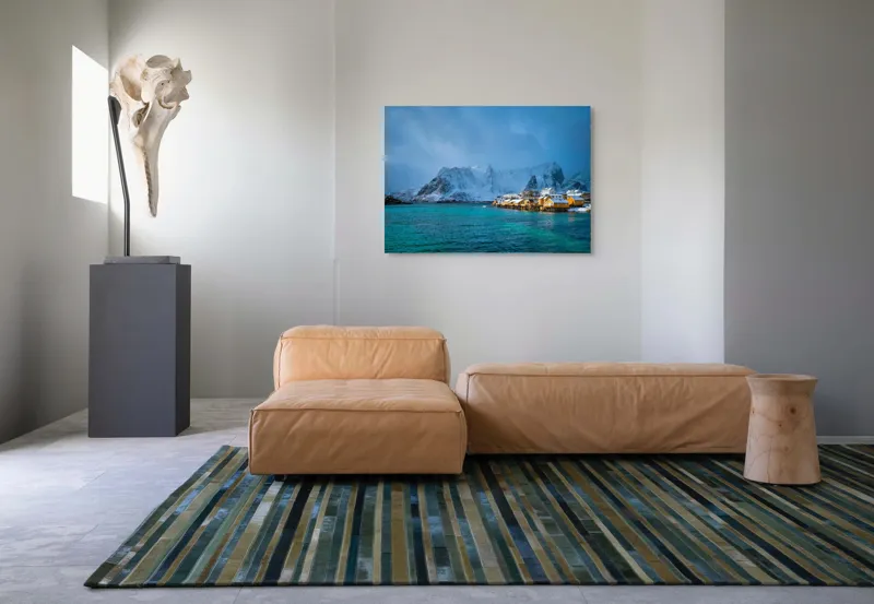 Tablou Canvas, "Liniștea zăpezii sub cerul albastru", 100 x 70 cm – poza 7