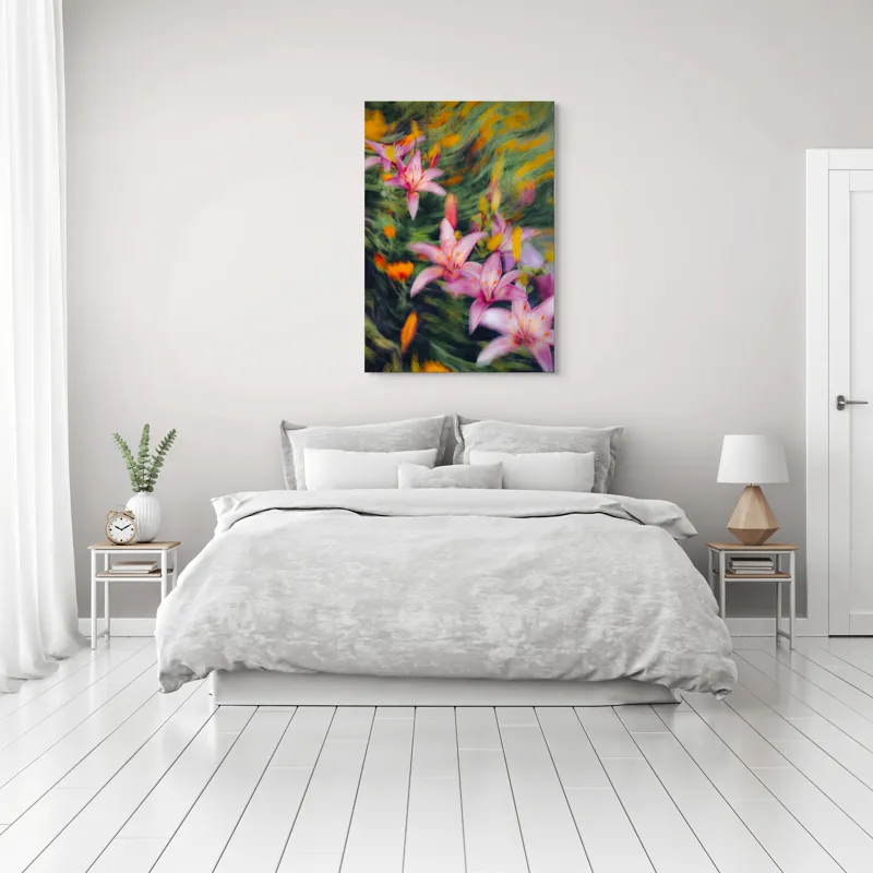 Tablou Canvas Flori Stelare Zbor Diafan Art Floral, 70 x 100 cm – poza 3