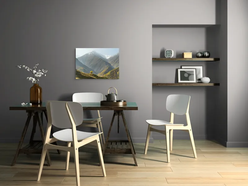 Tablou Canvas pe temă Toamna în umbra muntelui înzăpezit, 70 x 50 cm – poza 5