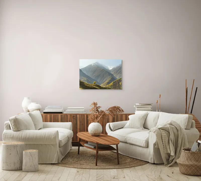 Tablou Canvas pe temă Toamna în umbra muntelui înzăpezit, 70 x 50 cm – poza 6