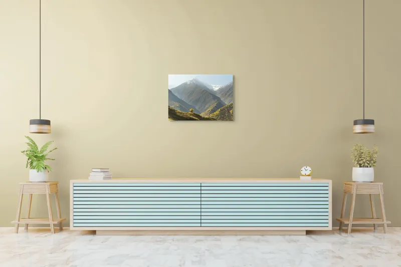 Tablou Canvas pe temă Toamna în umbra muntelui înzăpezit, 70 x 50 cm – poza 7