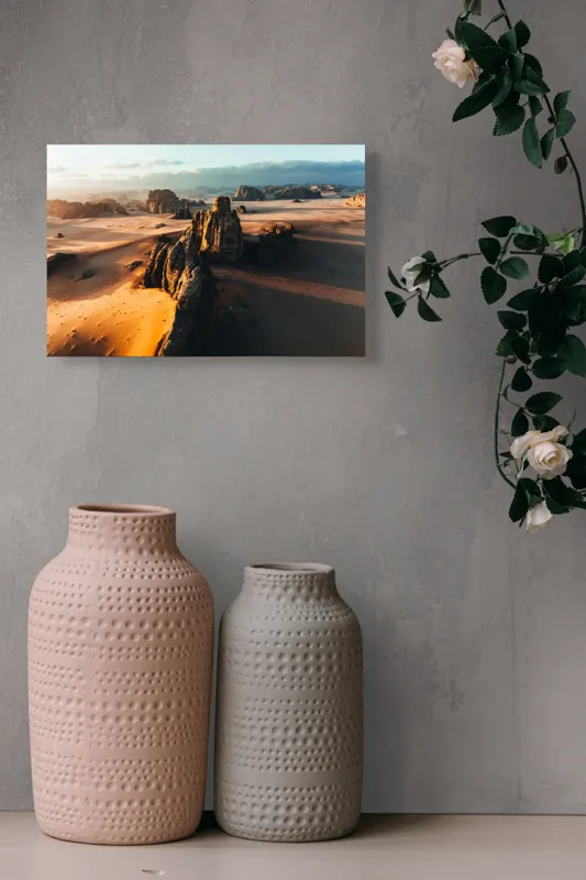 Tablou Canvas cu Peisaj de Deșert, Dune și Roci, 39 x 26 cm – poza 4