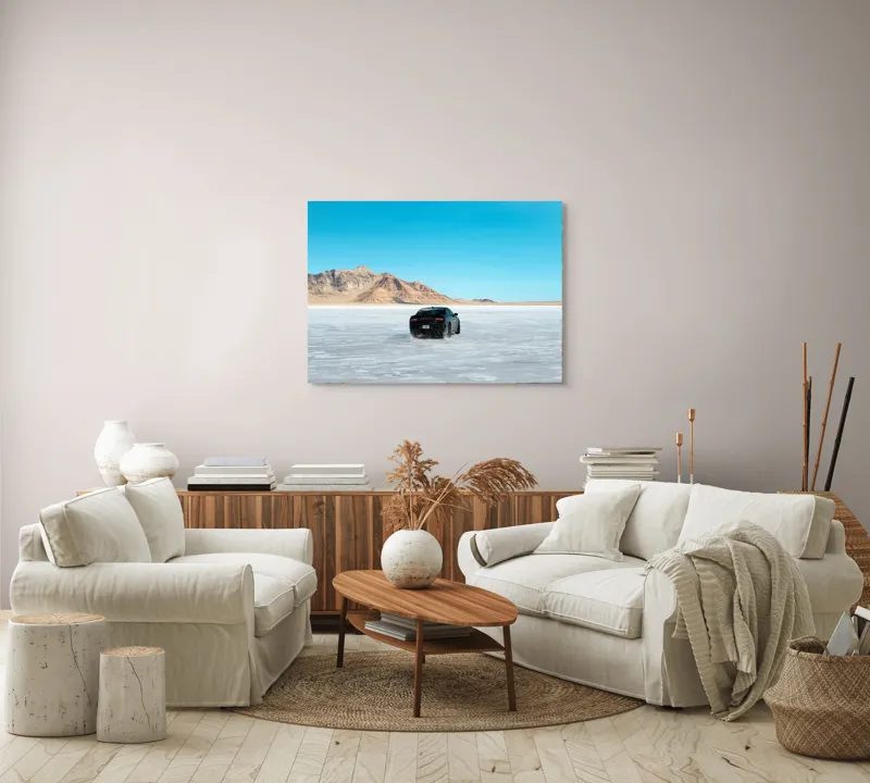 Tablou Canvas Peisaj Deșert Aventură Mașină Natură, 100 x 70 cm – poza 3