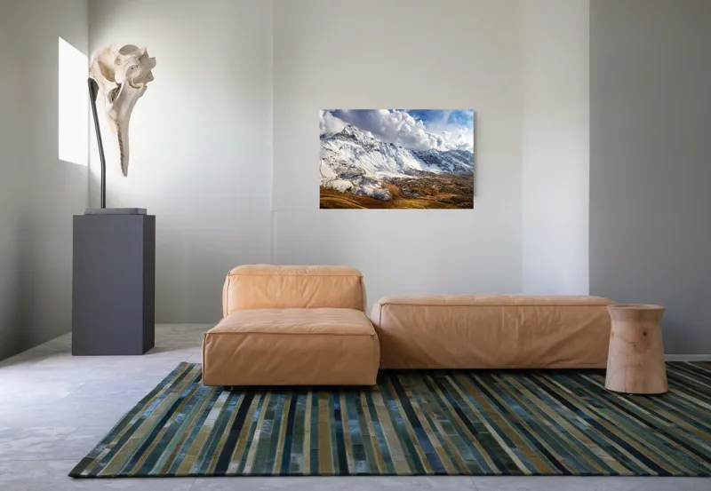 Tablou Canvas Peisaj Montan, Vârful înzăpezit sub nori, 90 x 50 cm – poza 8
