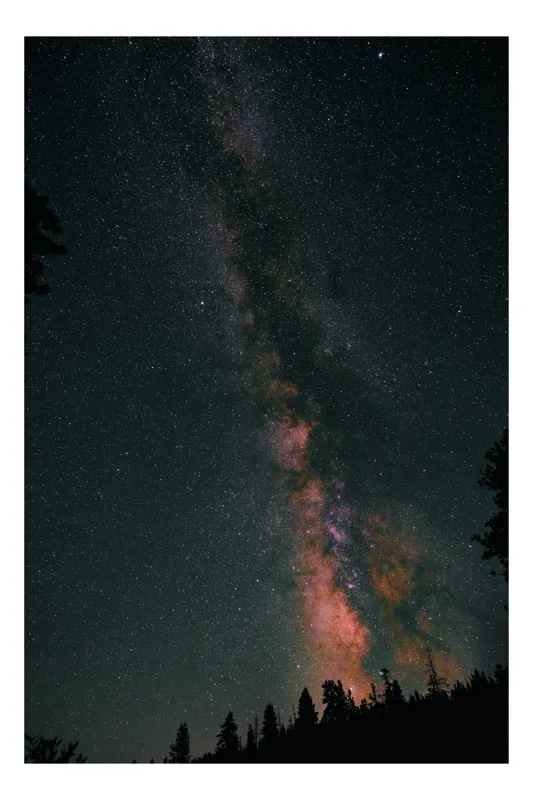 Tablou Canvas Cer Noapte Galaxie Univers Lumină Contemplare Natură, 50 x 50 cm