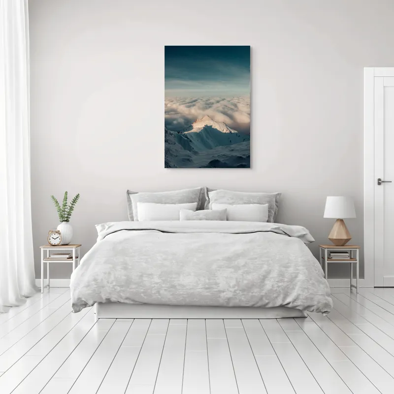 Tablou Canvas pe tema Înălțimi Albe Sub Cerul Albastru, 70 x 100 cm – poza 3