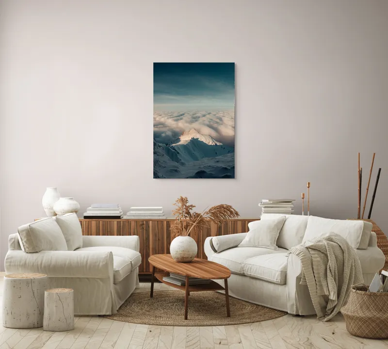 Tablou Canvas pe tema Înălțimi Albe Sub Cerul Albastru, 70 x 100 cm – poza 4