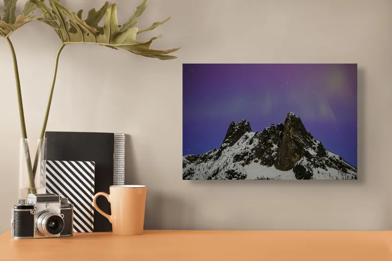 Tablou Canvas pe temă de peisaj cu cer înstelat, 39 x 26 cm – poza 3