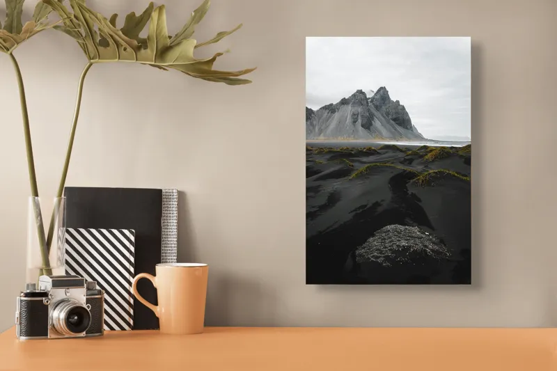 Tablou Canvas Pustietatea Munților și Valurile Nisipului, 26 x 39 cm – poza 3