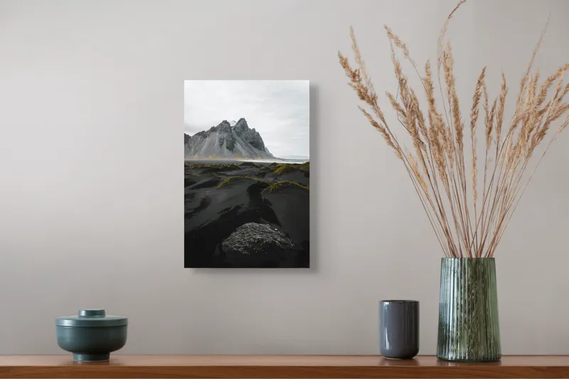 Tablou Canvas Pustietatea Munților și Valurile Nisipului, 26 x 39 cm – poza 5