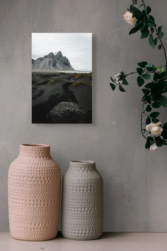 Tablou Canvas Pustietatea Munților și Valurile Nisipului, 26 x 39 cm – poza 6