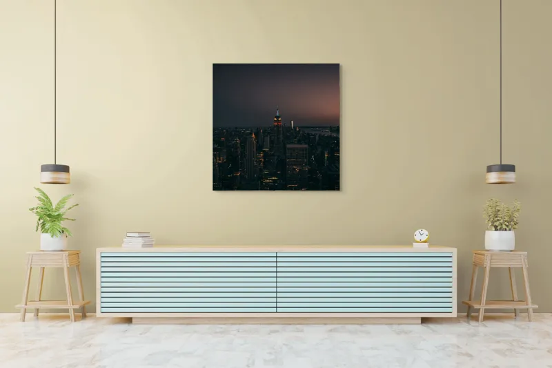 Tablou Canvas pe peisaj oraș răsărit, 100 x 100 cm – poza 5