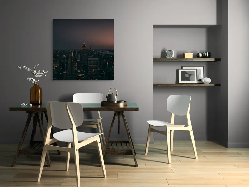 Tablou Canvas pe peisaj oraș răsărit, 100 x 100 cm – poza 6