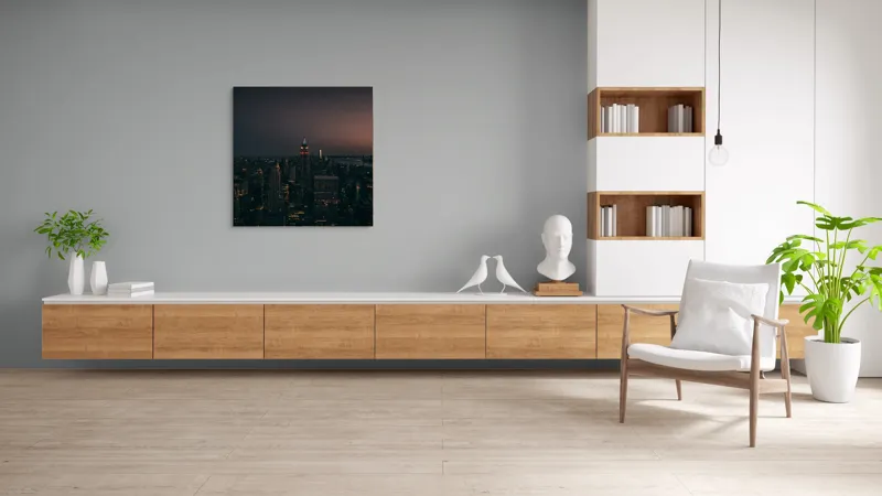 Tablou Canvas pe peisaj oraș răsărit, 100 x 100 cm – poza 8