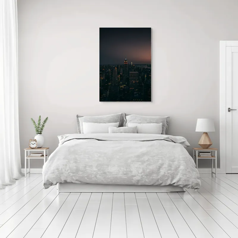 Tablou Canvas pe peisaj oraș răsărit, 70 x 100 cm – poza 3