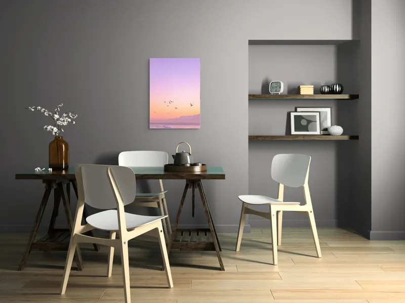 Tablou Canvas, "Zborul păsărilor în amurg liniștit", 50 x 70 cm – poza 5