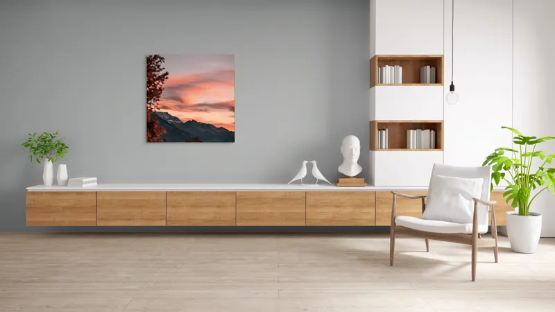 Tablou Canvas Peisaj Munți și Nori Poetic, 100 x 100 cm – poza 8