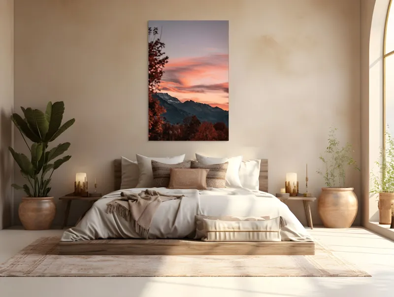 Tablou Canvas Peisaj Munți și Nori Poetic, 100 x 150 cm – poza 3